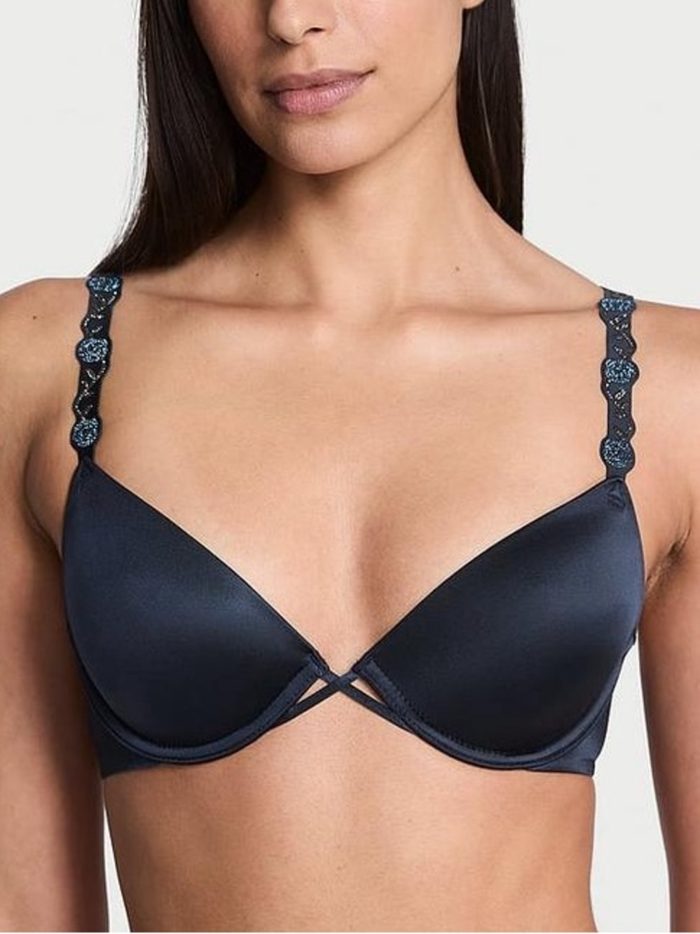Victoria’s Secret VERY SEXY Orchid Shine Strap Lightly Lined Plunge Demi bra